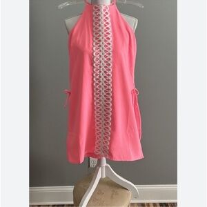 Lilly Pulitzer Pink Halter Fitted Tank Top